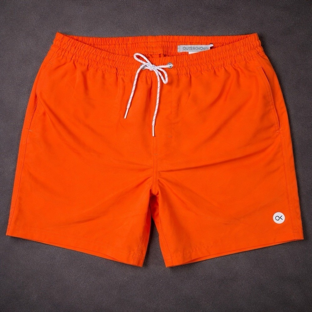 OUTERKNOWN Orange Nomadic Volley Board Shorts Trunks Men's M Beach Coastal NWT‎